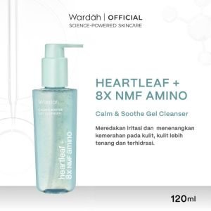 Wardah Heartleaf + 8x nmf amino calm & soothe gel cleanser ingre